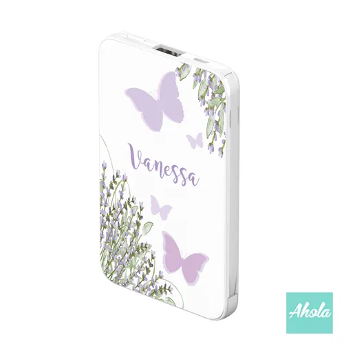 【Lavender】Portable Power Bank with built-in wire 薰衣草內置線便攜式差電器