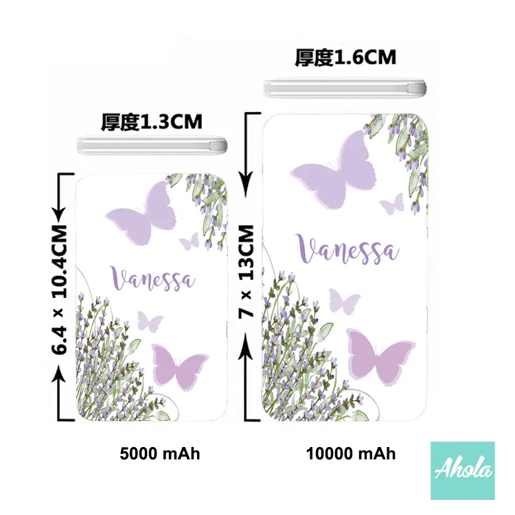 【Lavender】Portable Power Bank with built-in wire 薰衣草內置線便攜式差電器