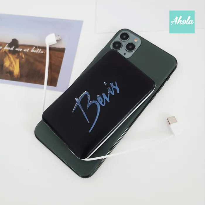 【Liquid】Portable Power Bank with built-in wire 內置線便攜式差電器