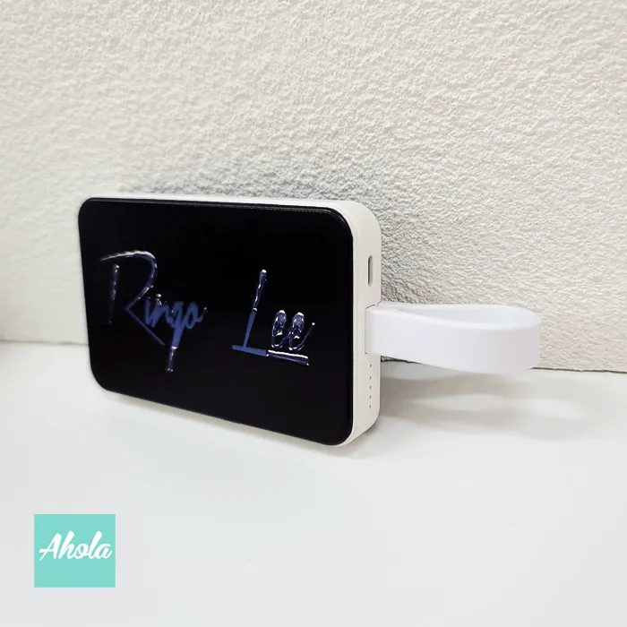 【Liquid】Portable Wireless Charger + Power Bank with built-in wire 無線+內置線便攜式差電器