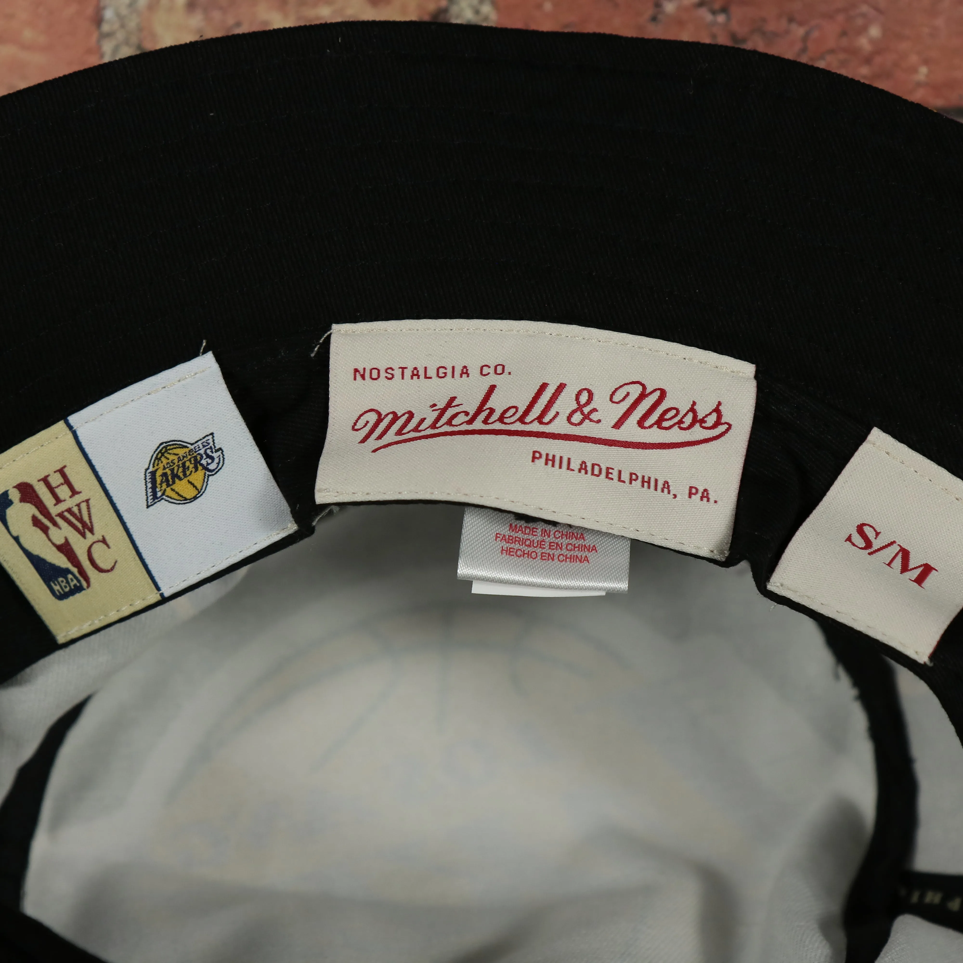 Los Angeles Lakers All Over Vintage Logo Cut Up Bucket Hat | Black