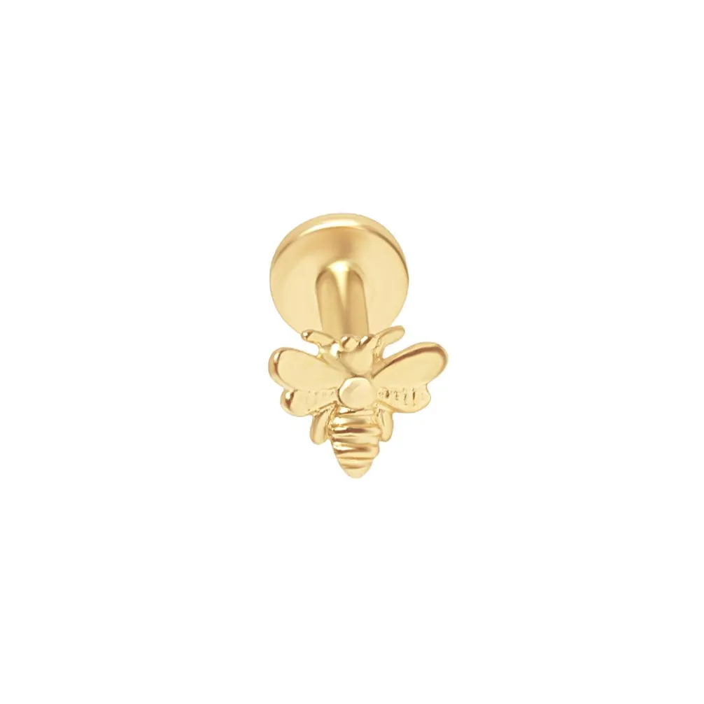 Minimalist Bee Flat Back Stud