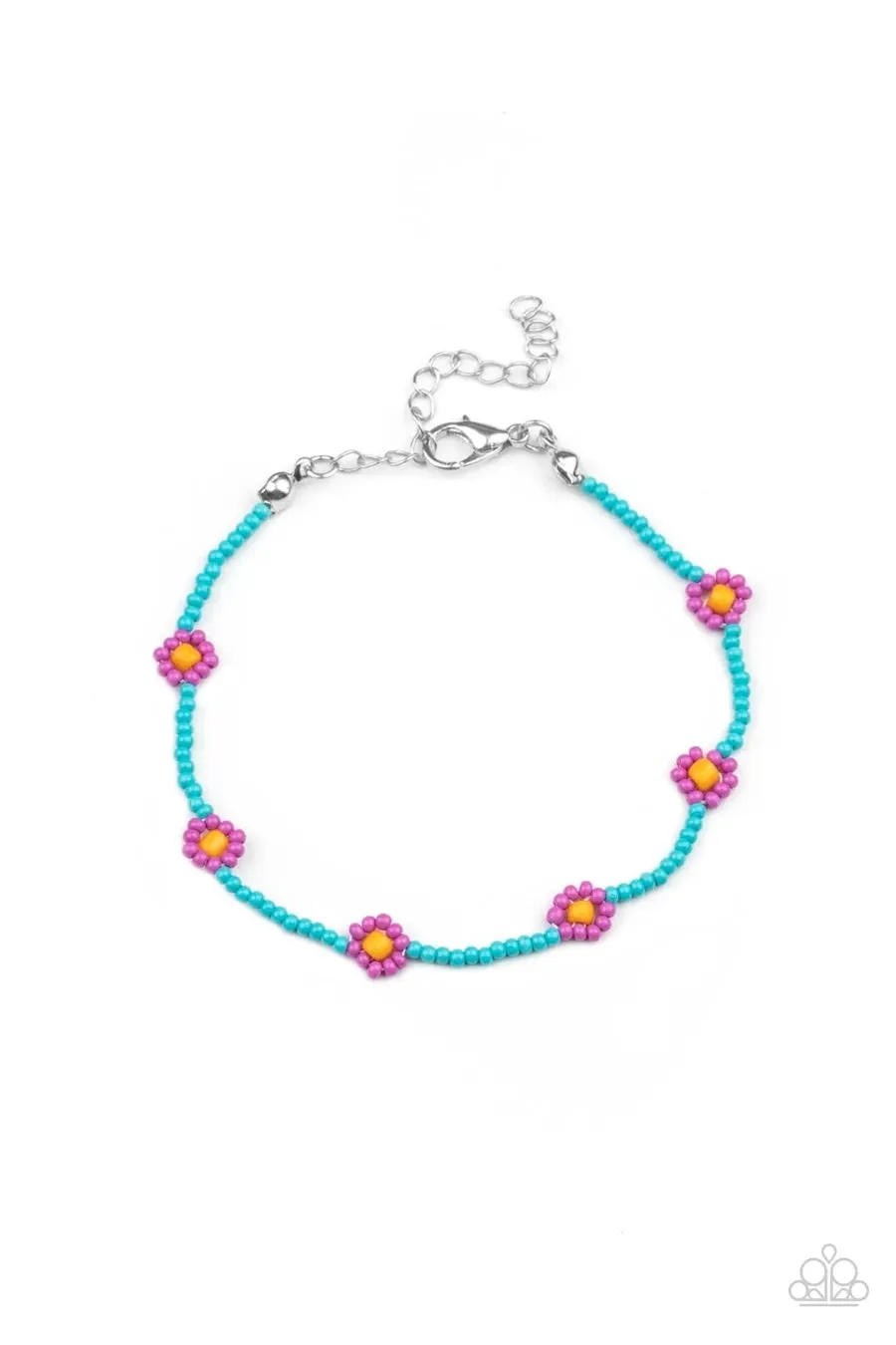 Paparazzi Camp Flower Power - Purple - Bracelet