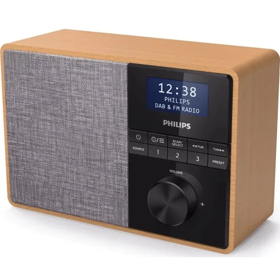 Philips Wooden Radio TAR5505 DAB+/FM Bluetooth LED Clock Kitchen Timer