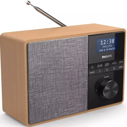 Philips Wooden Radio TAR5505 DAB+/FM Bluetooth LED Clock Kitchen Timer