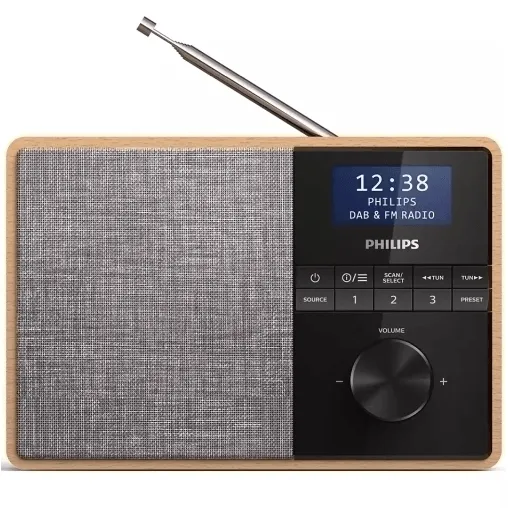 Philips Wooden Radio TAR5505 DAB+/FM Bluetooth LED Clock Kitchen Timer