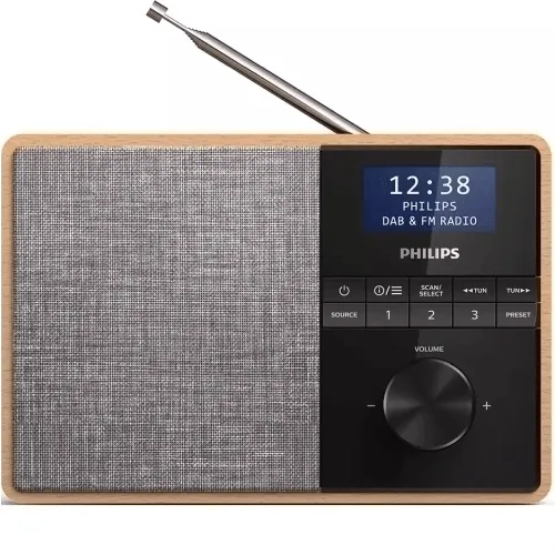 Philips Wooden Radio TAR5505 DAB+/FM Bluetooth LED Clock Kitchen Timer