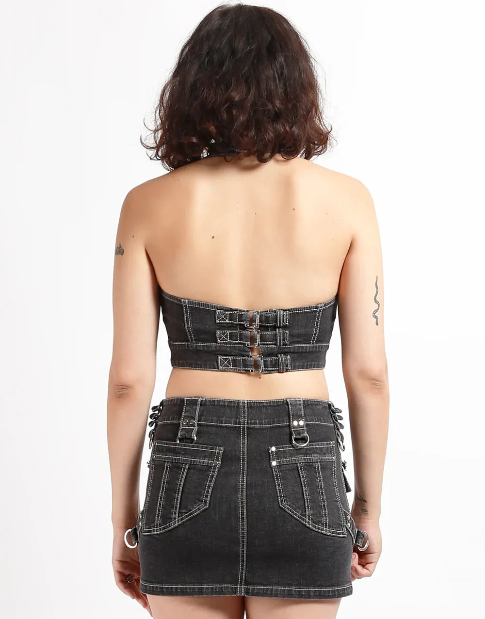 Power Halter Black Denim