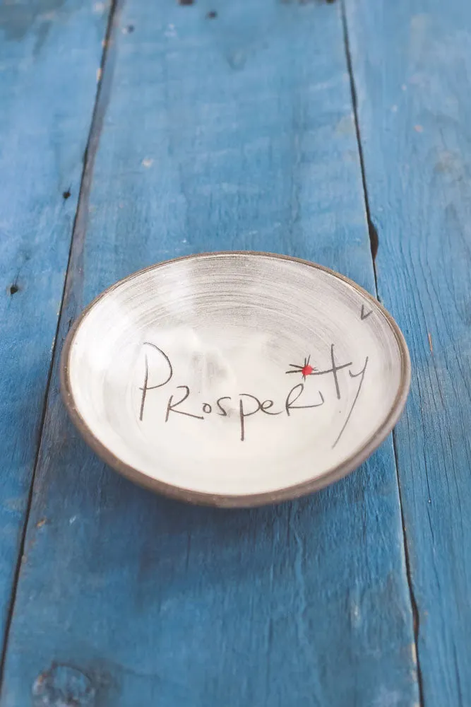 Prosperity Hand Painted Ceramic Mini Bowl