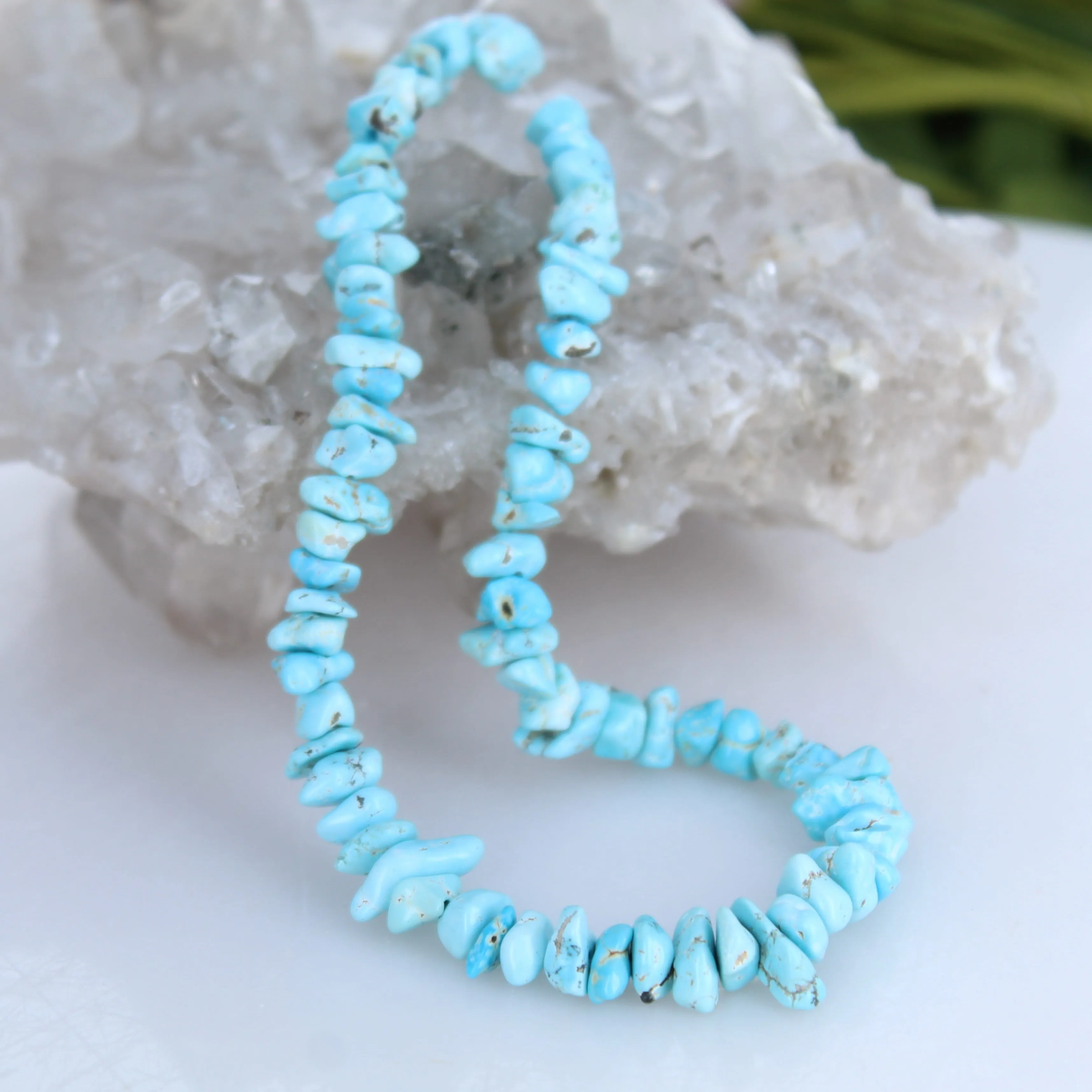 Rare LONE MOUNTAIN TURQUOISE Beads 7-9mm 10.5 Strand