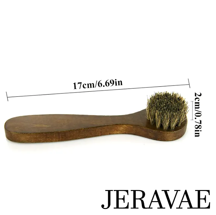 Round Head Shoe Brush for Leather Shoes with Wooden Handle and Horse Hair Bristles In Stock