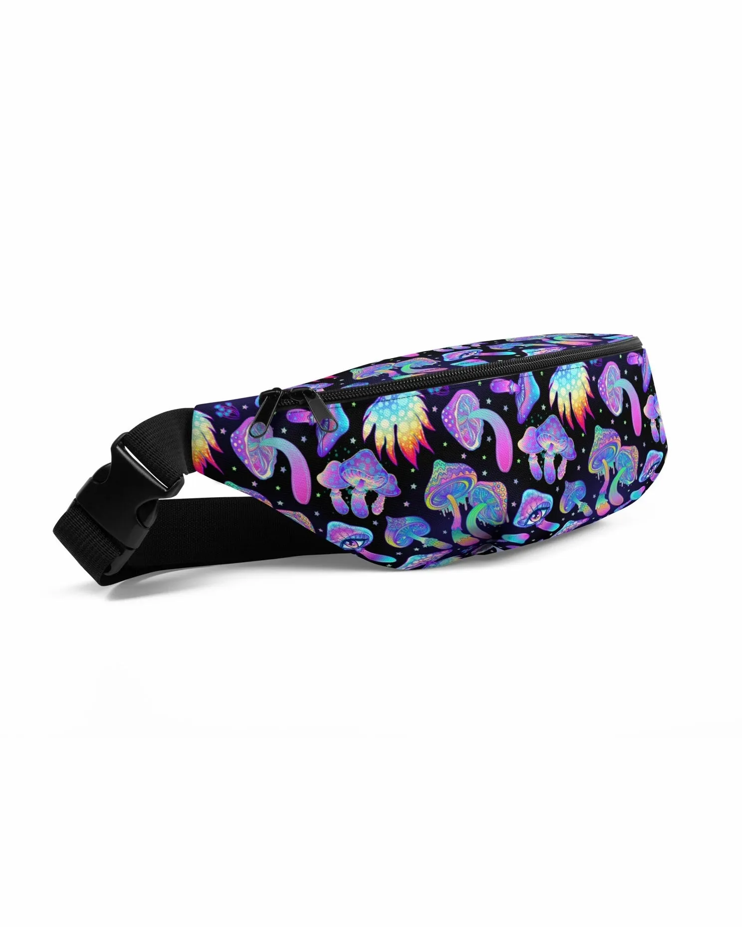 Shroomin Black Fanny Pack