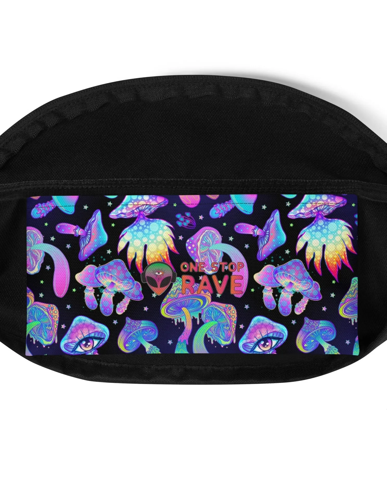 Shroomin Black Fanny Pack