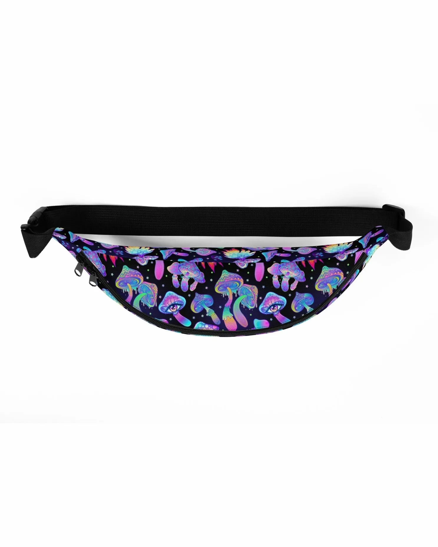 Shroomin Black Fanny Pack