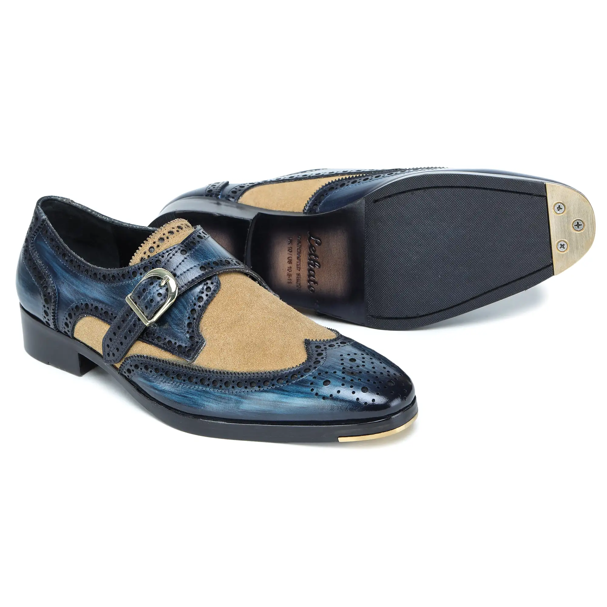 Single Monk Strap - Navy Blue