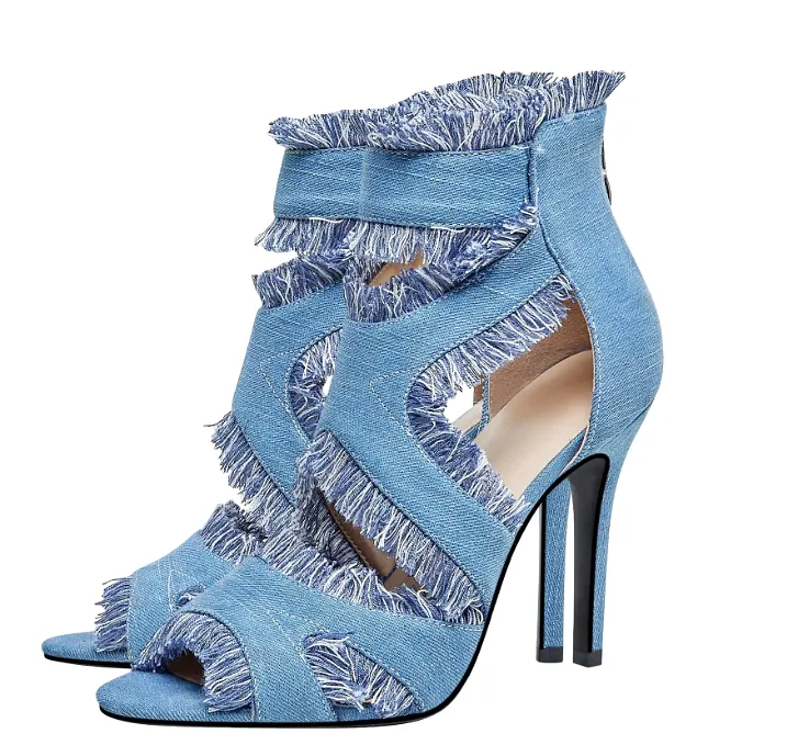 Spring Harbor Denim High Heels