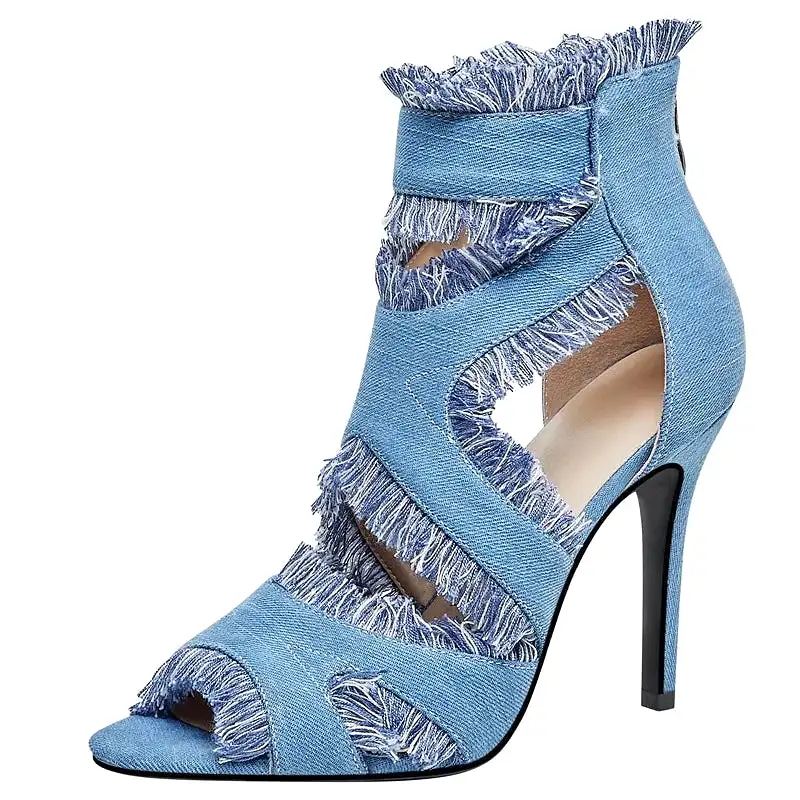 Spring Harbor Denim High Heels