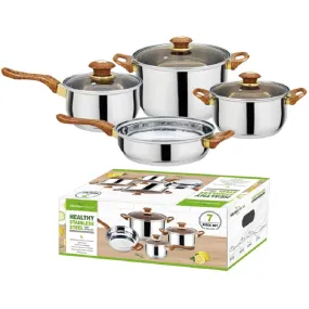 Stainless Steel Cookware Pots and Pans Set, 7 Piece Set