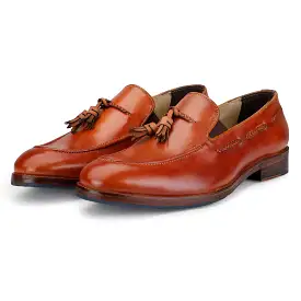 Tassel Loafers - Tan