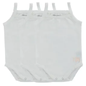 UnderNoggi White Basic Baby Undershirt- Girl