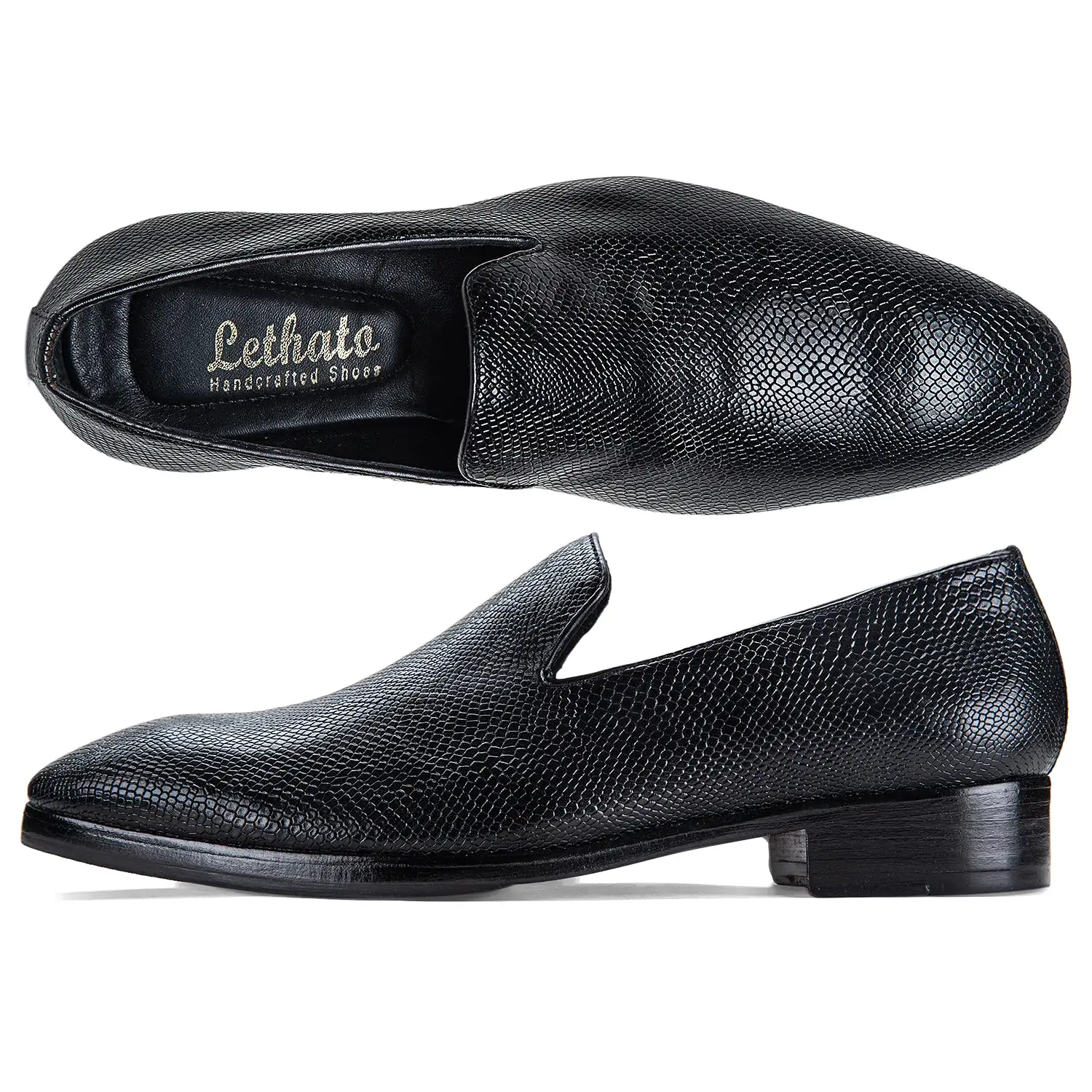 Venetian Loafers - Python Black