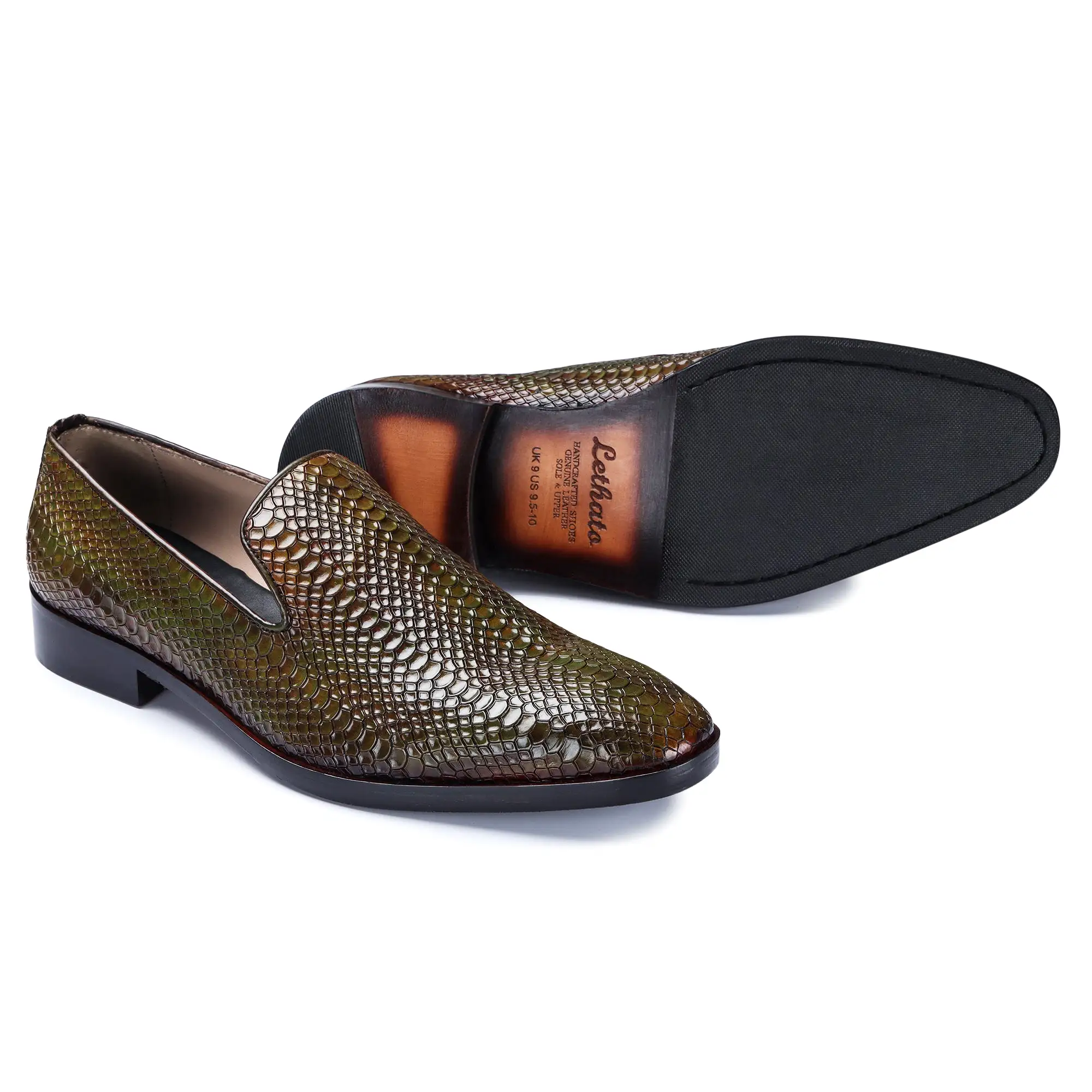 Venetian Loafers - Python Green