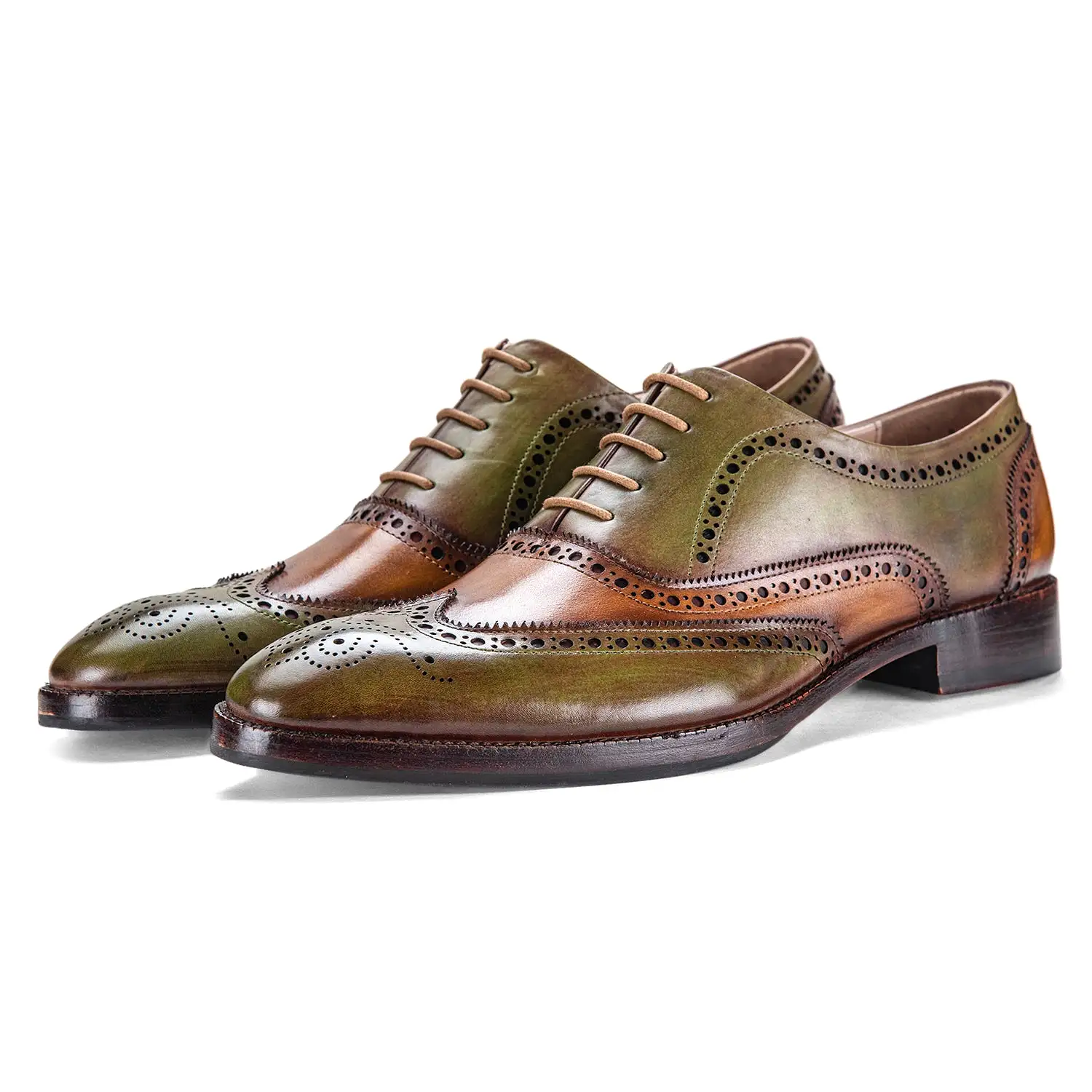 Wingtip Brogue Oxford- Green