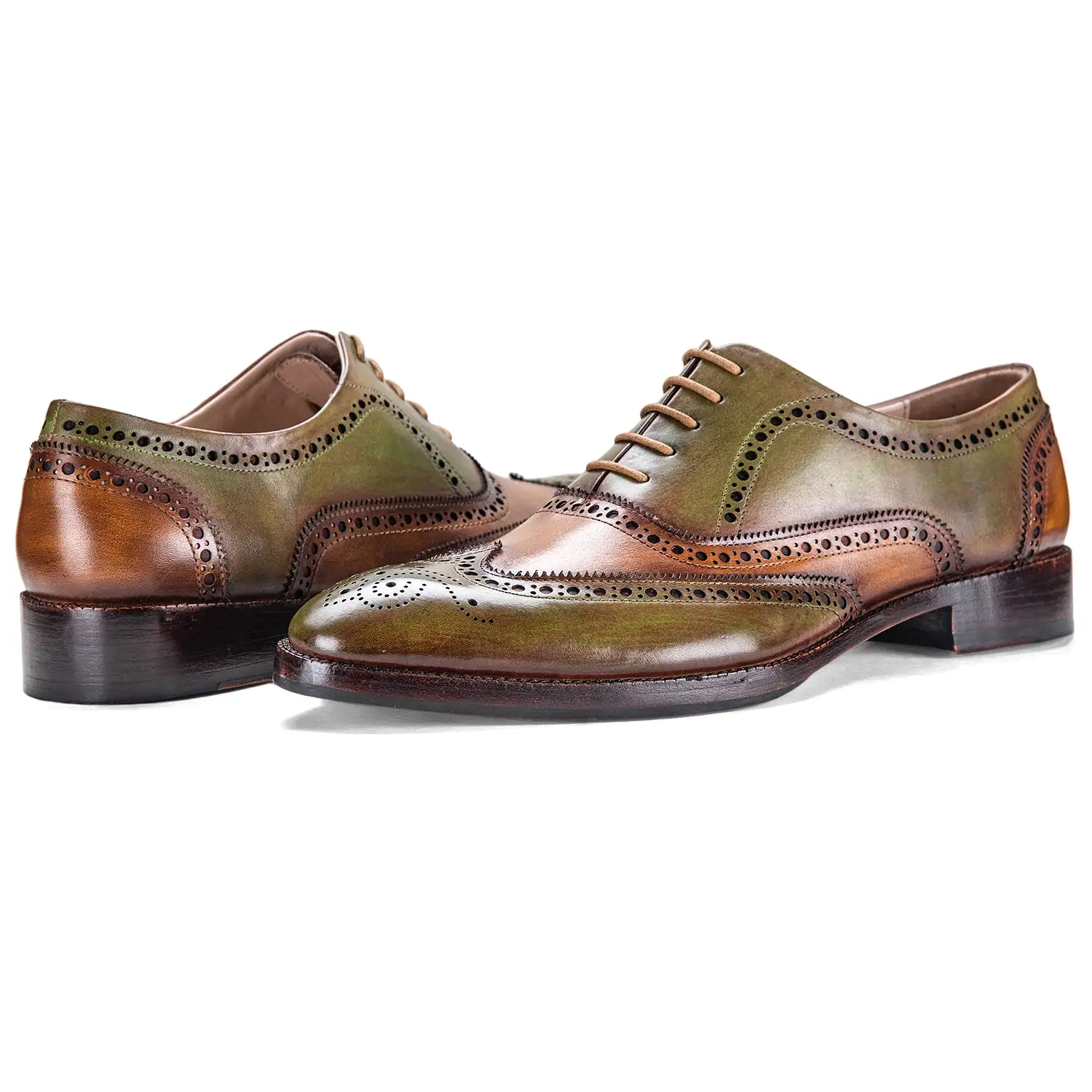 Wingtip Brogue Oxford- Green