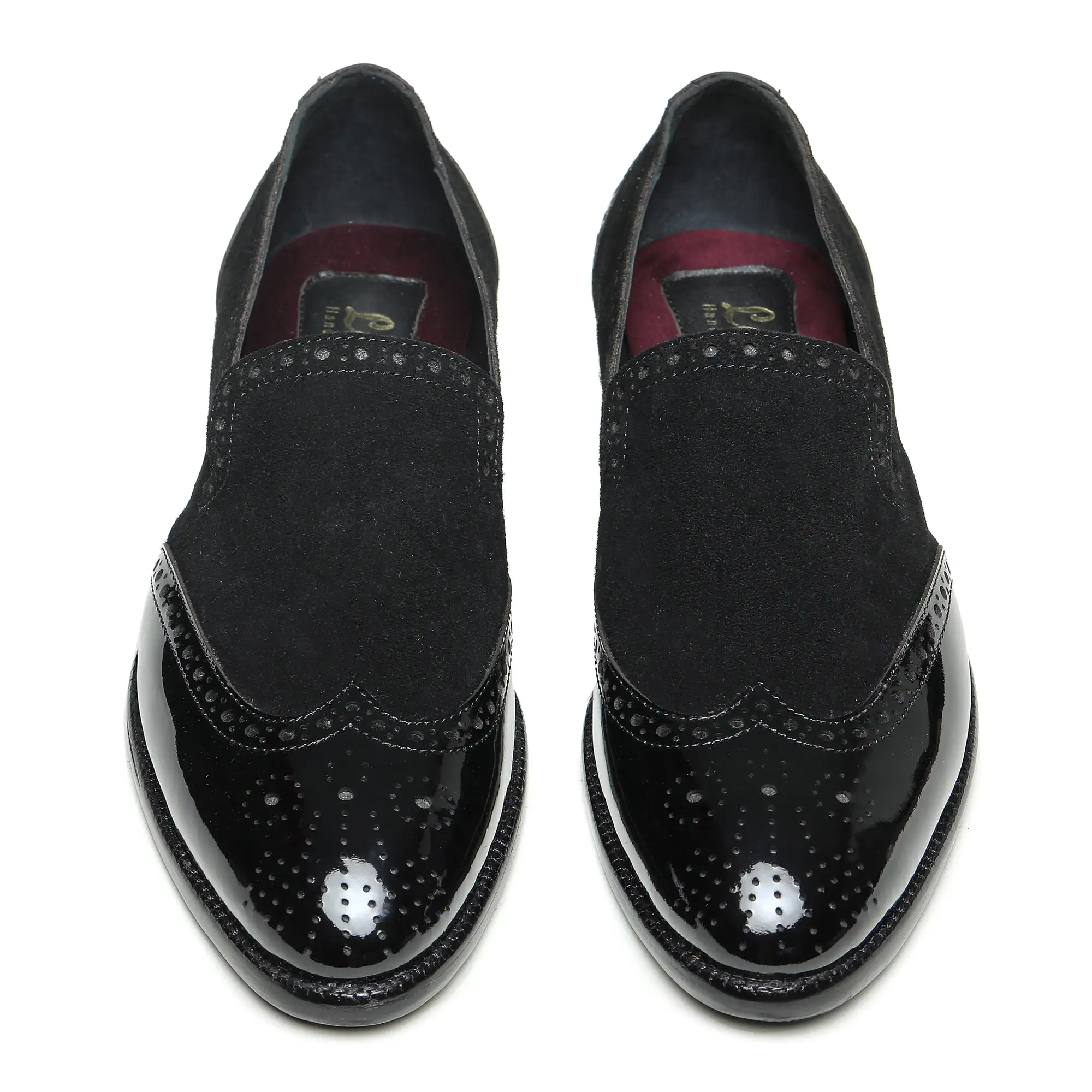 Wingtip Venetian Loafers - Black