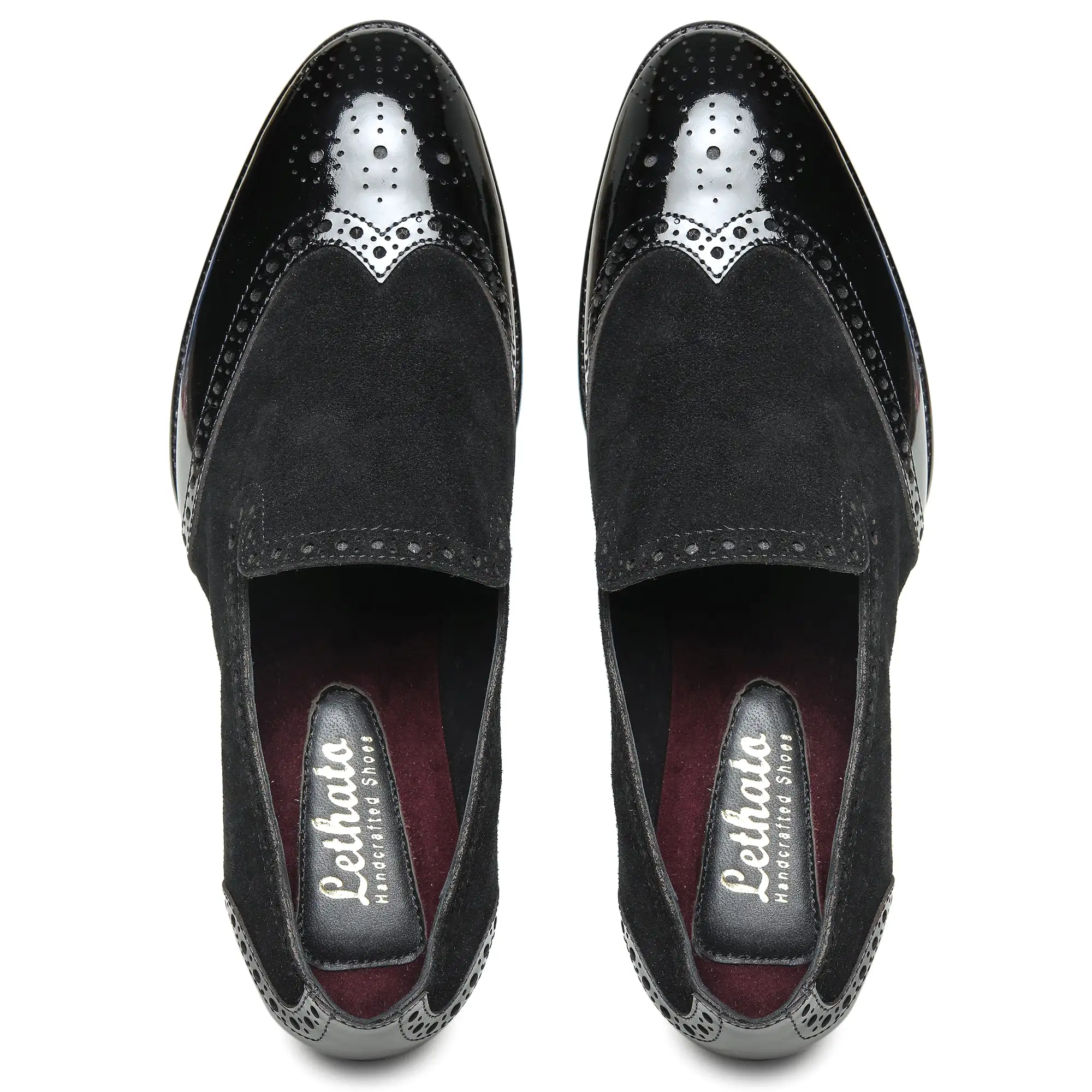 Wingtip Venetian Loafers - Black