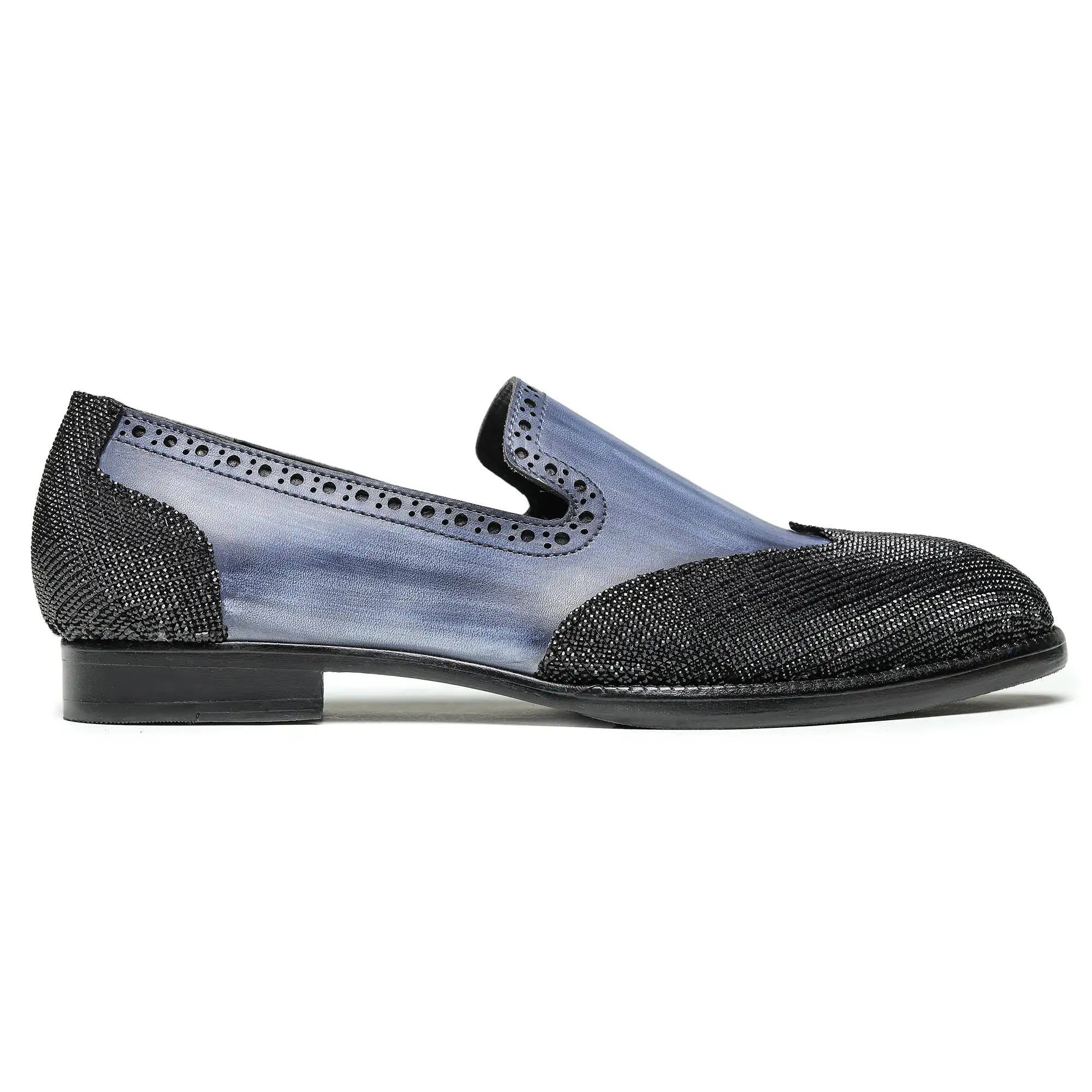 Wingtip Venetian Loafers - Blue