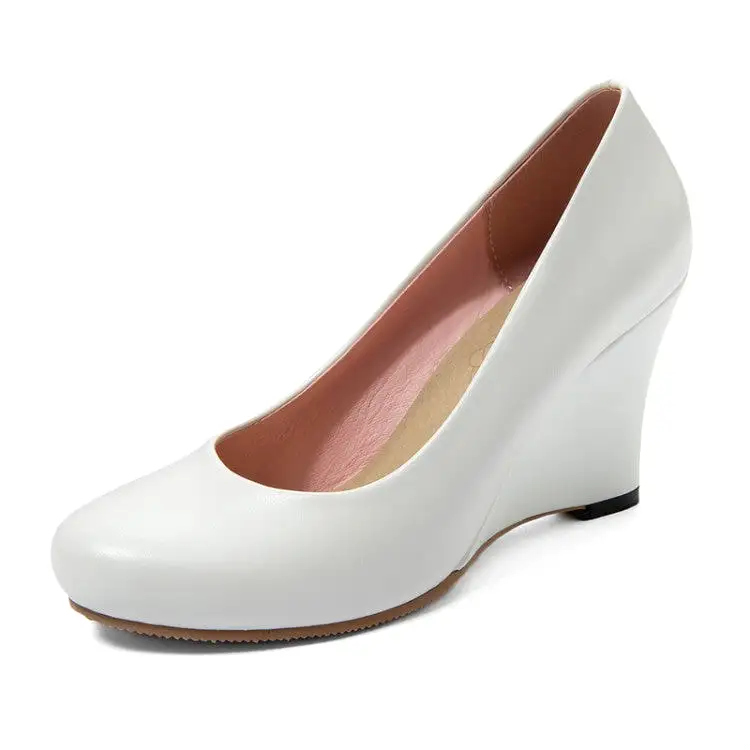 Women's Shallow Wedge Heel Pumps