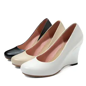 Women's Shallow Wedge Heel Pumps