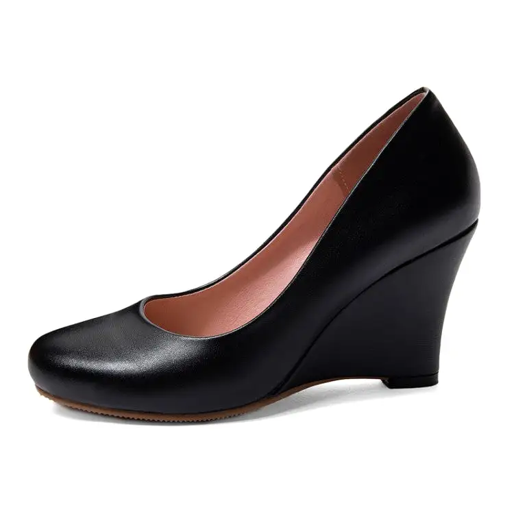 Women's Shallow Wedge Heel Pumps